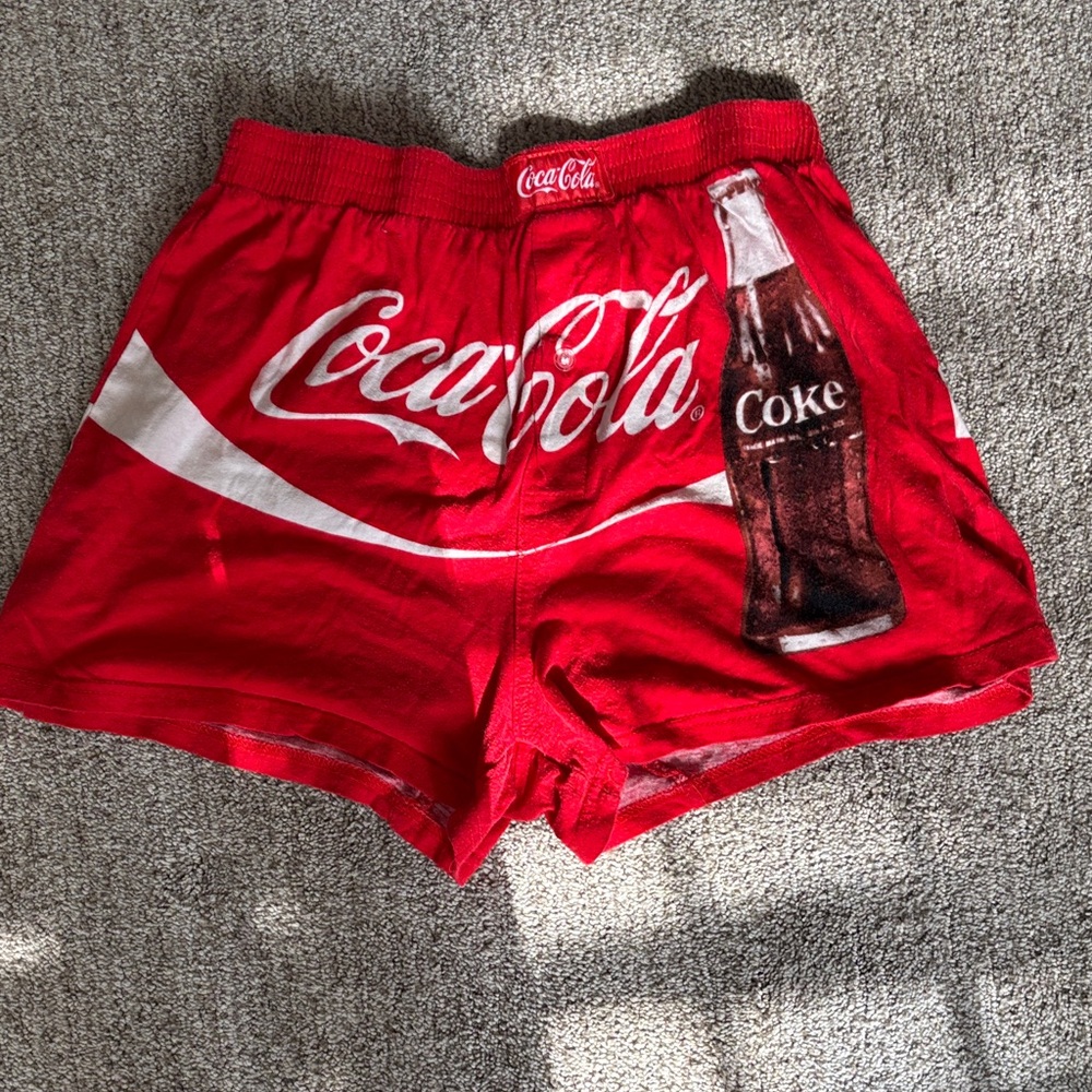 Coca-Cola Red and White Logo Shorts